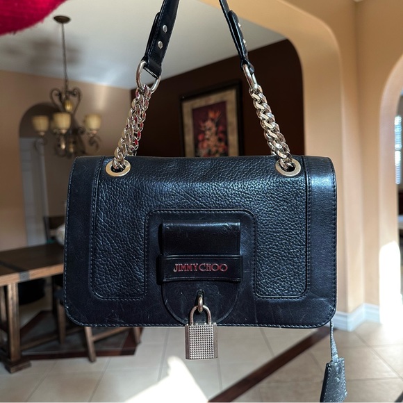 Authenthic Jimmy Choo Padlock Leather Handbag - Picture 2 of 16